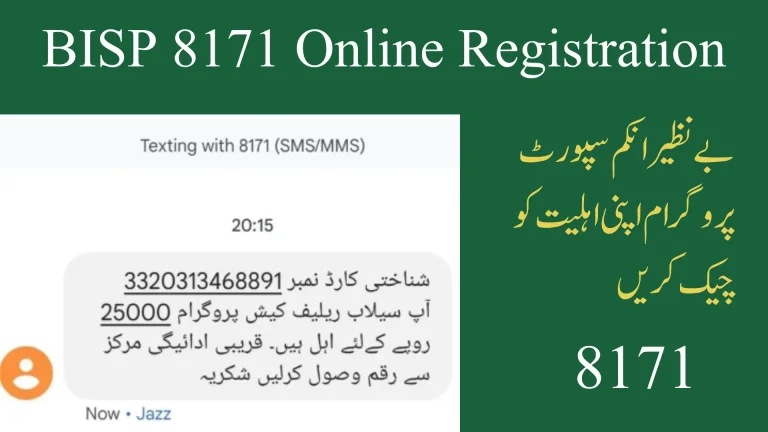 BISP Online Registration Check By CNIC 8171 December 2023